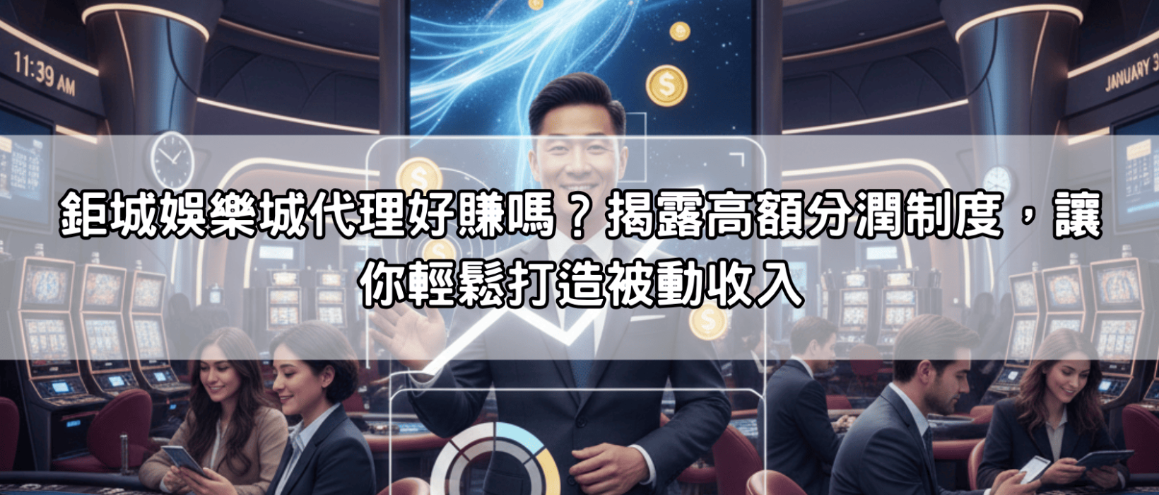 鉅城娛樂城代理好賺嗎？揭露高額分潤制度，讓你輕鬆打造被動收入